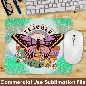 Teacher PNG Sublimation Files Teacher Mouse Pad Sublimation Designs, Instant Digital Download Mouse Pad, Teacher Mouse Pad PNG, School PNG