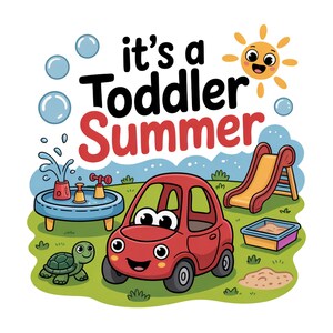 Toddler Summer PNG, Cute Playground PNG, Outdoor Playtime Toddler PNG, Cozy Coupe Car Summer Tee, Fun Kids Summer Png, Preschool Summer Png