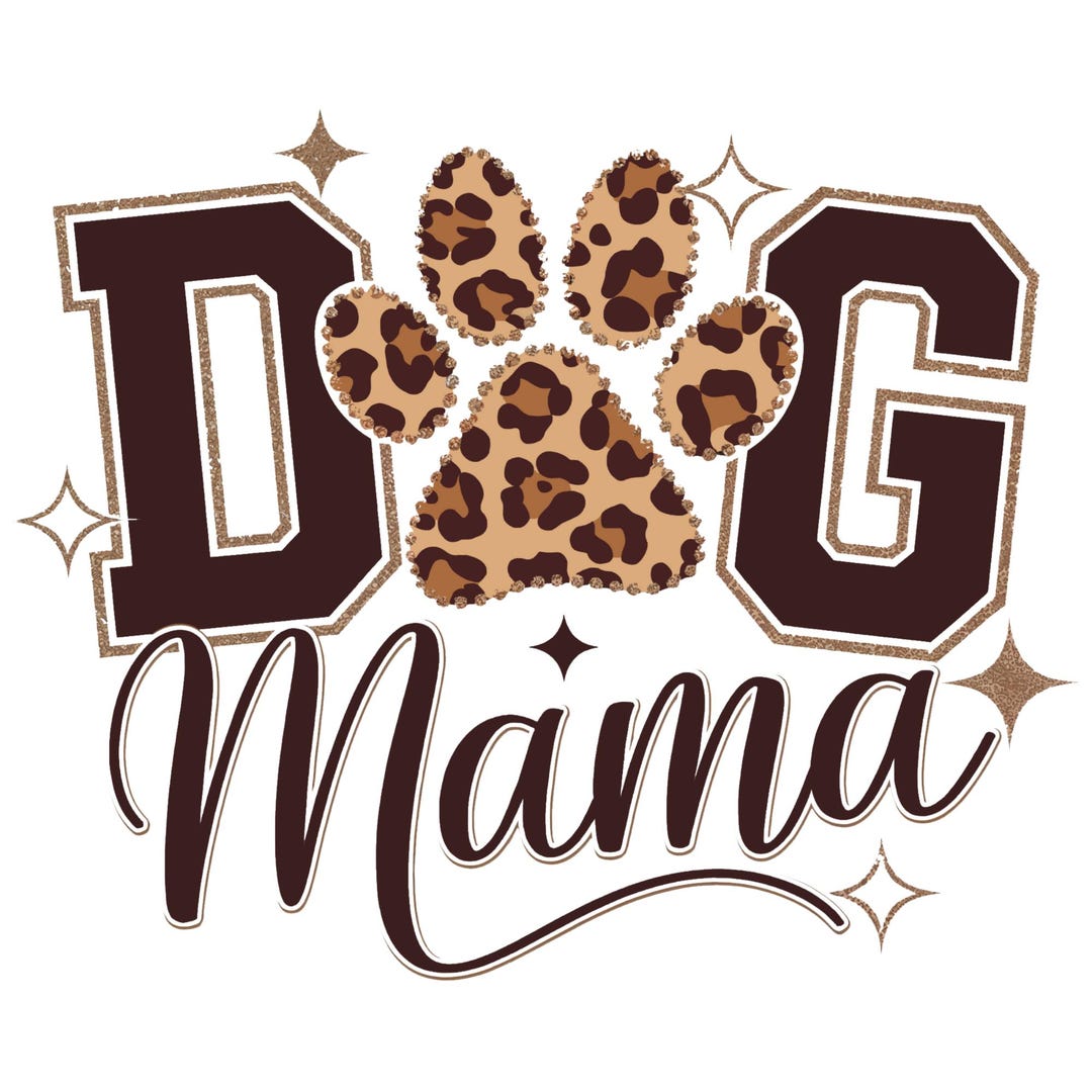 Dog Mama Leopard Sublimation Design PNG, Dog Lover PNG, Dog Mama PNG ...