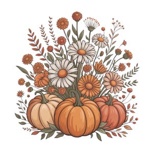 Cute Fall Pumpkin Png, Boho Floral Fall Png, Retro Fall Png, Autumn Vibes Png, Pumpkin Season Png, Leopard Pumpkin Png, Fall Sublimation