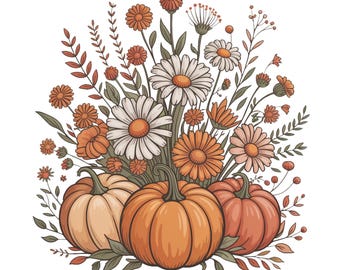 Cute Fall Pumpkin Png, Boho Floral Fall Png, Retro Fall Png, Autumn Vibes Png, Pumpkin Season Png, Leopard Pumpkin Png, Fall Sublimation
