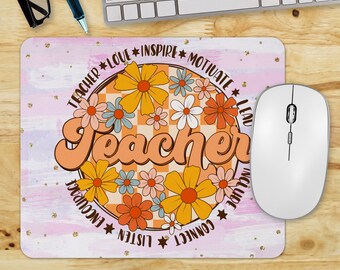 Teacher PNG Sublimation Files Teacher Mouse Pad Sublimation Designs, Instant Digital Download Mouse Pad, Teacher Mouse Pad PNG, School PNG