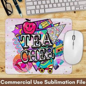 Teacher PNG Sublimation Files Teacher Mouse Pad Sublimation Designs, Instant Digital Download Mouse Pad, Teacher Mouse Pad PNG, School PNG