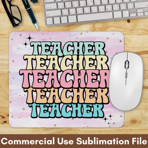 Teacher PNG Sublimation Files Teacher Mouse Pad Sublimation Designs, Instant Digital Download Mouse Pad, Teacher Mouse Pad PNG, School PNG