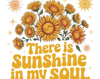 Boho Summer PNG, Sunshine in My Soul, Floral Summer Vibes PNG, Summer Coquette Sublimation, Girly Summer PNG, Hippie Summer Shirt Design