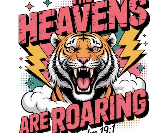Os céus estão rugindo PNG, Salmo 19:1 PNG, Versículo da Bíblia PNG, Ditados de fé, Design de citações bíblicas, Ditados da Bíblia, Design de camiseta Boho Women PNG
