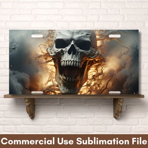 3D Halloween PNG Nummernschild Sublimationsdesign, sofortiger digitaler Download Nummernschild Design, Nummernschild PNG, Halloween Sublimation