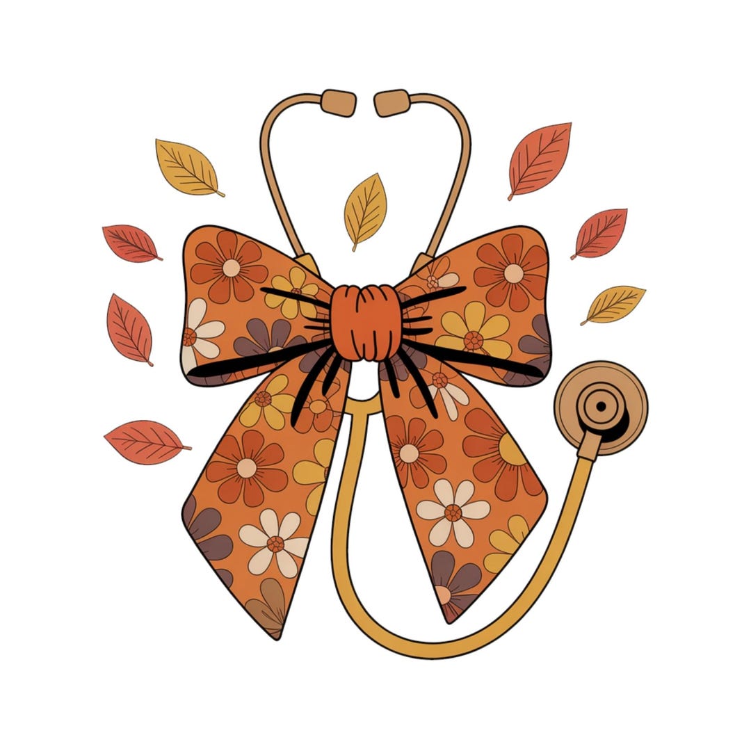 Fall Nurse Background Fall Stethoscope Nurse PNG, Autumn Pumpkin Nursing, Autumn Floral ...