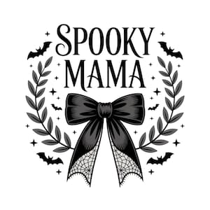 Spooky Mama PNG, Coquette Halloween PNG, Spooky Season PNG, Retro Halloween Png, Fall Png, Halloween Shirt Sublimation Designs Png For Shirt
