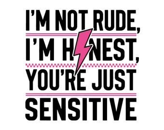 I'm Not Rude PNG Snarky Sarcastic Funny saying Png Retro Checkered Trendy Women Sarcasm Edgy PNGSassy Png Funny Mom Attitude Png Sublimation