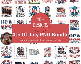 Paquete de PNG populares del 4 de julio, paquete de PNG patriótico, PNG retro de EE. UU., paquete de PNG del Día de la Independencia, diseños de camisetas del 4 de julio