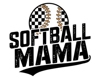 Softball Mama PNG, Retro Checkered Softball PNG, Sport Mom PNG, Game Day Png Sublimation T-Shirt, Mug Designs Digital File Instant Download