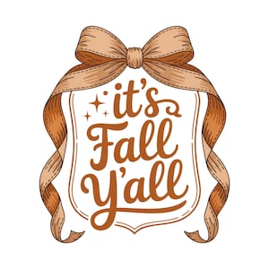 It&#39;s Fall Y&#39;all png, coquette herfst png, preppy retro groovy seersucker png, girly grillig frame, trendy sublimatie 2025, herfstsublimatie