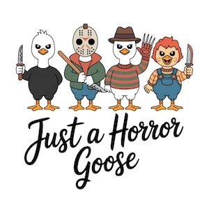 Solo un&#39;oca horror PNG, Clipart di un&#39;oca sciocca di Halloween, Disegno a sublimazione di un&#39;oca di Halloween, Download digitale divertente per Halloween, PNG horror