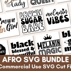 Afro Woman SVG Bundle, Black Girl SVG, Black Girl Magic Svg, Black Woman Svg, Melanin Svg, Black Women Svg, Afro Girl Svg, Black Queen Svg