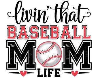 Retro Baseball Mom PNG, Cute Baseball PNG, Baseball Mom Life Sublimation Design, Digital Download, Baseball Mama, Baseball Shirt Design