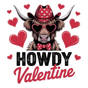 Highland Cow PNG, Valentine Coquette PNG, Valentine&#39;s Day, Retro Valentine PNG, Valentine Heart Png, Love Png, Sublimation Designs For Shirt