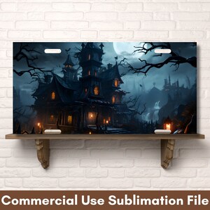 3D Halloween PNG Nummernschild Sublimationsdesign, sofortiger digitaler Download Nummernschild Design, Nummernschild PNG, Halloween Sublimation