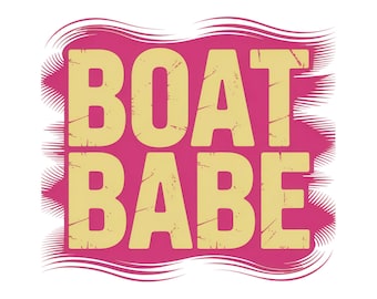 Boat Babe PNG, Sunshine PNG, Beach Life PNG, Summer Png, Neon Trendy Smiley Shirt Design, Distressed Beach Png, Lake Pool River Boat Png