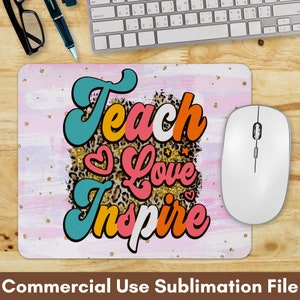 Teacher PNG Sublimation Files Teacher Mouse Pad Sublimation Designs, Instant Digital Download Mouse Pad, Teacher Mouse Pad PNG, School PNG