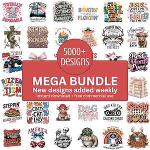 Mega Sublimations Bundle, Sublimation PNG Für Hemden, Trending PNG Bundle, Sublimation Shirt Designs Kind, Shirt Sublimation Design Download