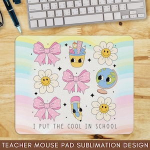 Groovy Teacher Mouse Pad PNG, Teacher PNG Sublimation Files, Teacher Mouse Pad Sublimation Designs, Digital Mouse Pad, Teacher Mouse Pad PNG