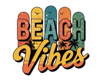 Beach Vibes PNG, Summer Vibes PNG, Retro Summer PNG, Trendy Summer Shirt Design, Coquette Summer Png, Girls Trip Png Sublimation Design