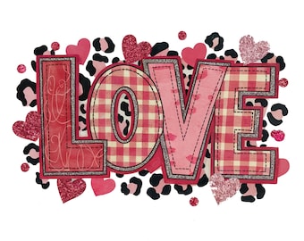 Valentine's Day Love PNG Sublimation Design Download, Love Valentine PNG, Valentine's Day PNG, Western Love Png, Sublimate Designs Download
