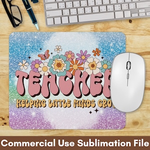Teacher PNG Sublimation Files Teacher Mouse Pad Sublimation Designs, Instant Digital Download Mouse Pad, Teacher Mouse Pad PNG, School PNG