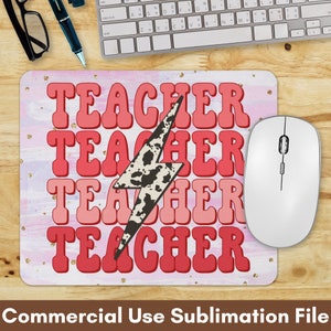 Teacher PNG Sublimation Files Teacher Mouse Pad Sublimation Designs, Instant Digital Download Mouse Pad, Teacher Mouse Pad PNG, School PNG
