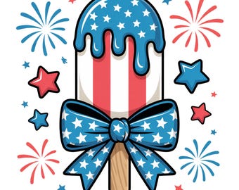 Popsicle PNG, 4th of July PNG, Sublimation Designs Digital Download, Retro USA Fourth Of July Png, Summer Trendy 4th of July Dtf Png Design