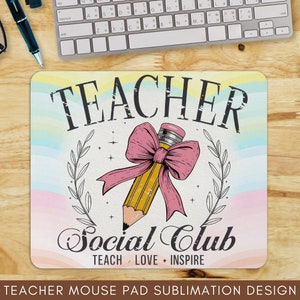 Groovy Teacher Mouse Pad PNG, Teacher PNG Sublimation Files, Teacher Mouse Pad Sublimation Designs, Digital Mouse Pad, Teacher Mouse Pad PNG