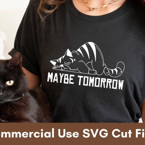 Lazy Cat SVG, Cute Cat SVG Files, Kitty SVG, Cat Face Svg, Love Cat Svg For Shirt, Cat Svg For Cricut, Cat Quotes Svg, Cat Sayings Svg image 6
