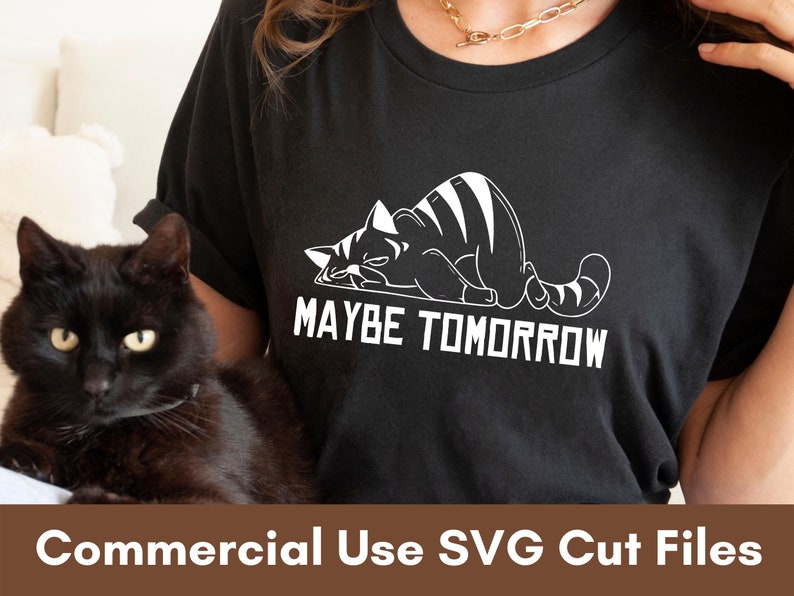 Lazy Cat SVG, Cute Cat SVG Files, Kitty SVG, Cat Face Svg, Love Cat Svg For Shirt, Cat Svg For Cricut, Cat Quotes Svg, Cat Sayings Svg image 6
