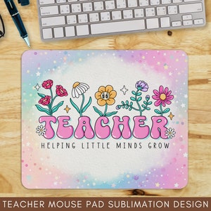 Groovy Teacher Mouse Pad PNG, Teacher PNG Sublimation Files, Teacher Mouse Pad Sublimation Designs, Digital Mouse Pad, Teacher Mouse Pad PNG