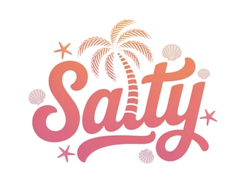 Salzige PNG, Trendige Sommer PNG, Salzige Sommer PNG, Strand Png, Palmen Sommer Png, Sommer Vibes Png, Sommer Sublimation, Sublimation Shirt Design