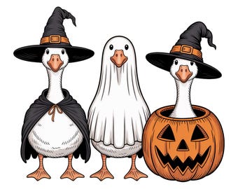 Boo Ghost Goose PNG, Halloween Goose PNG, Halloweenshirt, herfstpng, Skeletgans, Halloween-sublimatieontwerp, Pumpkin Goose-shirt png