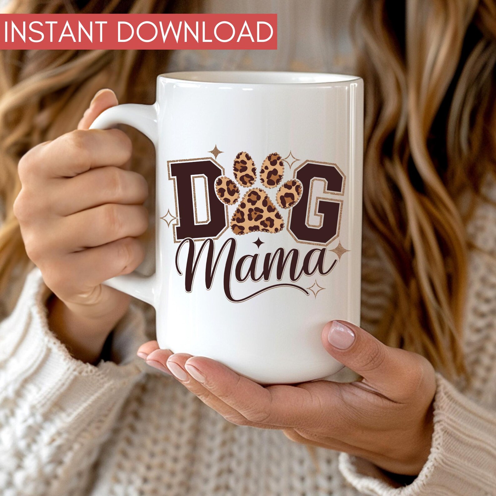 Dog Mama Leopard Sublimation Design PNG, Dog Lover PNG, Dog Mama PNG ...