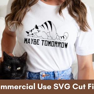 Lazy Cat SVG, Cute Cat SVG Files, Kitty SVG, Cat Face Svg, Love Cat Svg For Shirt, Cat Svg For Cricut, Cat Quotes Svg, Cat Sayings Svg image 4