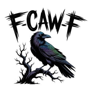 F-Caw-F PNG、花柄の頭蓋骨 PNG、面白いカラスのデザイン、カラスのPNG、カラスのデジタルPNG、ゴシックカラス、カラスのPNG、F Caw F、鳥のPNG、商用利用