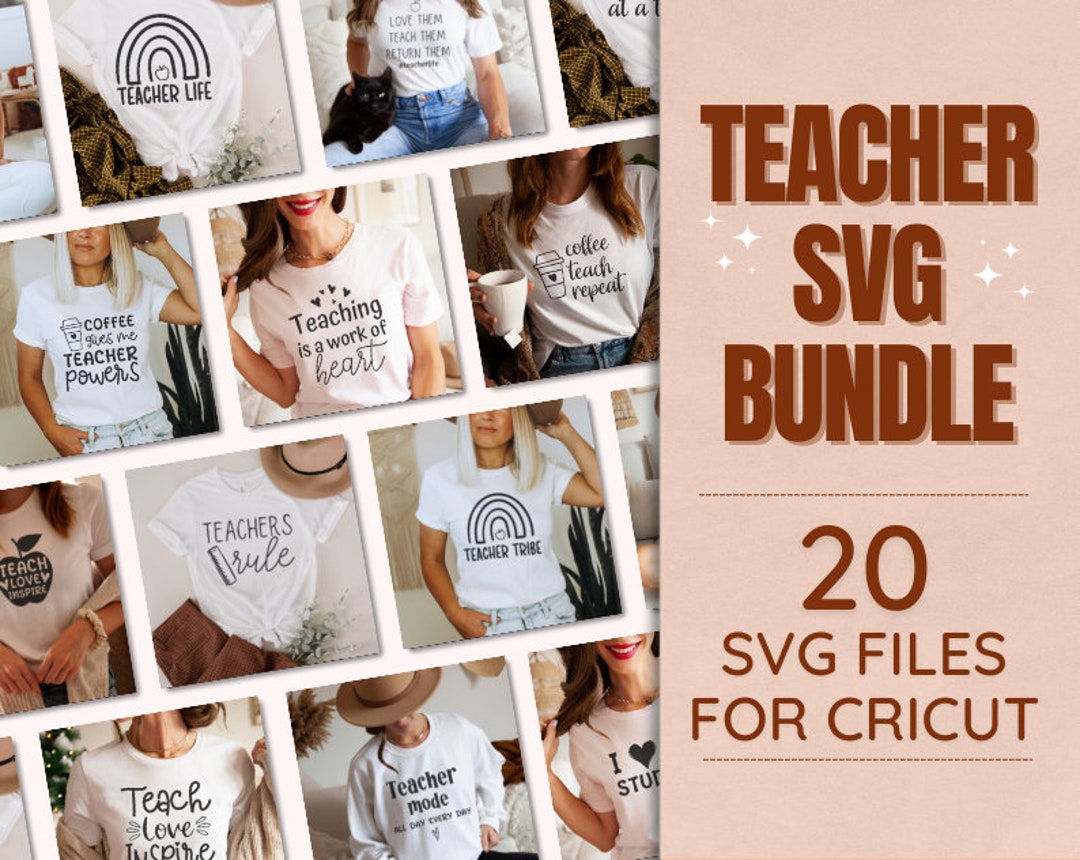 Teacher SVG Bundle, Teacher SVG Files for Cricut, Teacher SVG for ...