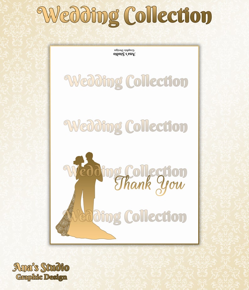 Easy Editing Beautiful Thank You Card Templates Wedding Collection Photoshop Printable.