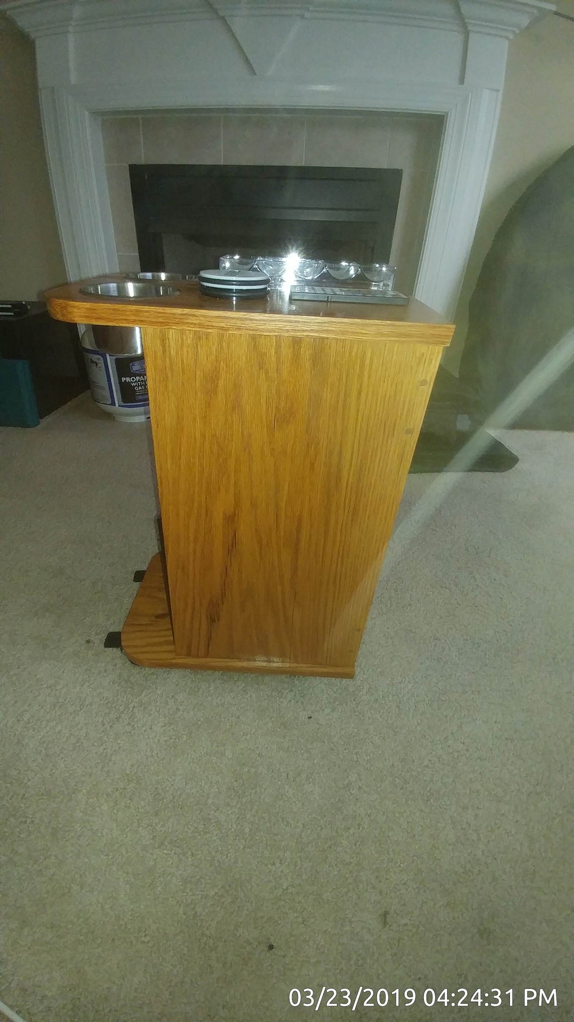 Handcrafted Oak Drink Cart Poker Side Table Etsy