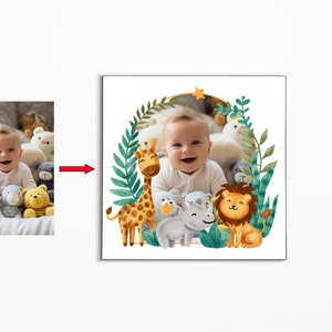 Marco de fotos personalizado para la primera Navidad del bebé: Recuerdo personalizado con las estadísticas de nacimiento