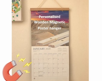 Wooden Magnetic Frames Poster Hangers, Personalised Poster Hangers, Prints Hangers PhotoHanger