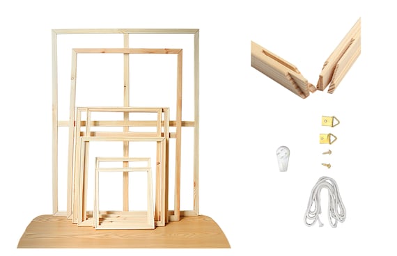 Pine Wood Canvas Stretcher Bar Set: DIY Oil Painting Frames