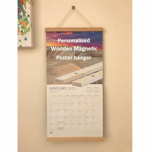 Personalisierte Holz Magnetrahmen Posterleisten, Wandbehang, Drucke Aufhänger PhotoHanger