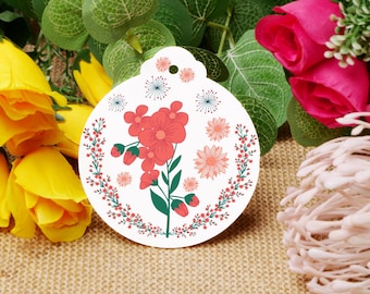Floral Acrylic Christmas Ornament: Customizable Holiday Keepsake