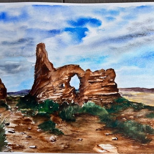 Arches original watercolor painting