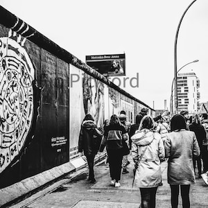 Berlin wall, East Side Galley, Berlin. Travel photography - instant digital download